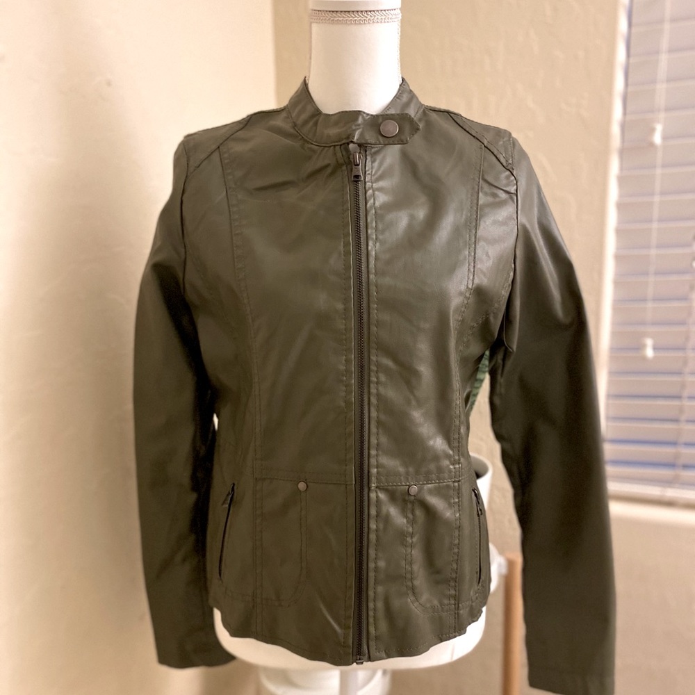 Grey Leather Jacket